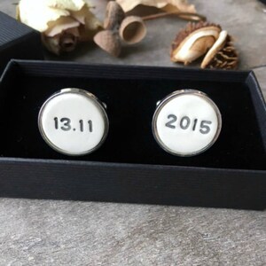 Personalized Custom Cuff Links, Wedding Monogrammed Cuff Links, Capital Letters, Father of the Bride Gift, Groom Best Man Groomsmen Custom image 6