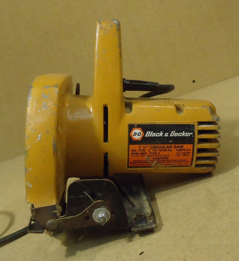 Black & Decker Vintage 7399 Circular Saw 7 1/4in Metal Etsy