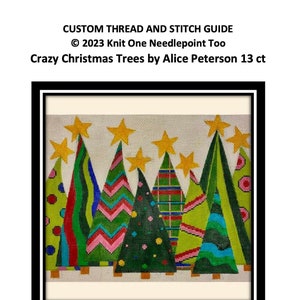 Stitch Guide for Crazy Christmas Trees by Alice Peterson AP4254sg