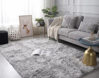 Ultra-Soft Shaggy Area Rug | Plush Faux Fur Carpet, Cozy Bedroom Living Room Decor