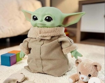 Green Space Character Doll: Oversized Ears, Robe Outfit, Sci-Fi Collectible