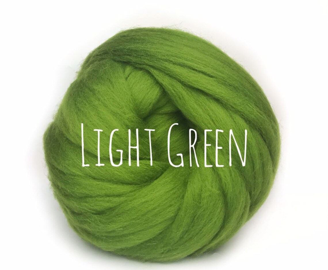 Chunky Wool Light Green Yarn for Arm Knitting Giant Yarn Jumbo Etsy UK