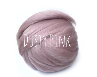 MERINO WOOL Dirty Pink Super chunky wool yarn for arm knitting giant yarn jumbo knit extreme blanket worsted wool needle felting