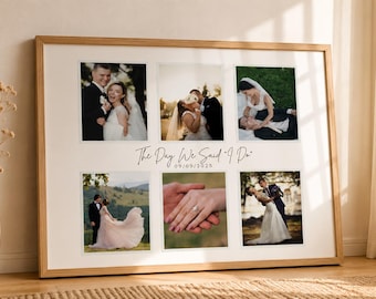 Collage Foto Matrimonio Personalizzato, Ricordo del Nostro Matrimonio, Regalo Anniversario, Foto Sposi