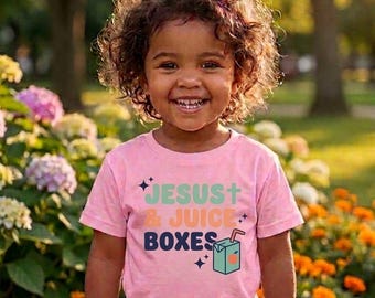 Jesús y cajas de jugo