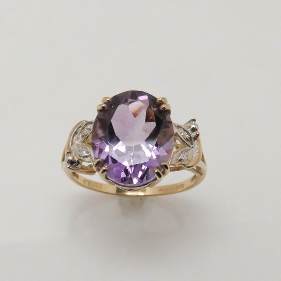 Amethyst Ring, Amethyst and Diamond Ring, Amethyst