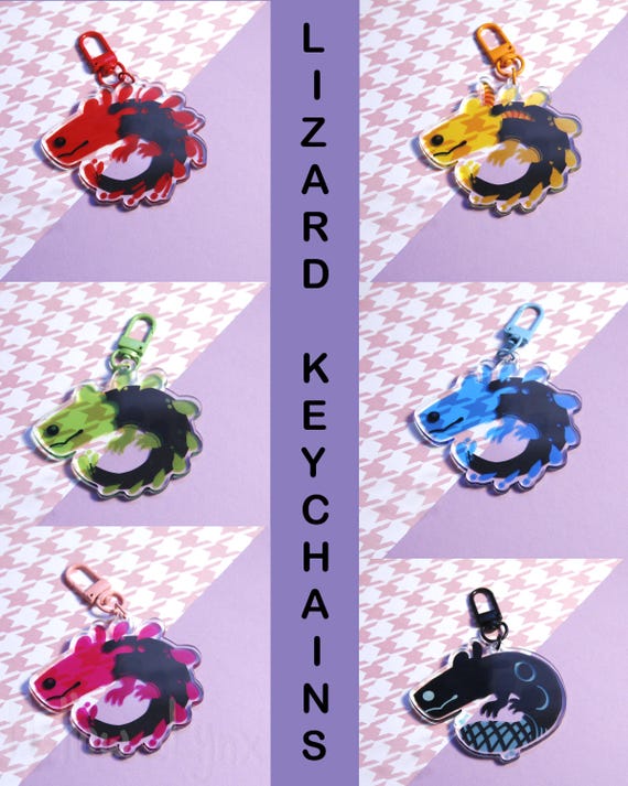 Rain World Acrylic Lizard Keychain