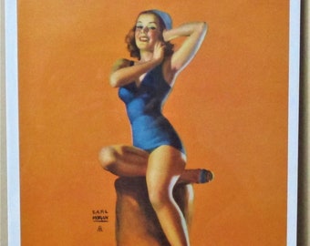 Point Place Toledo Ohio Natalie Wood Retro Pin Up Travel Poster Earl Moran Art Print 355