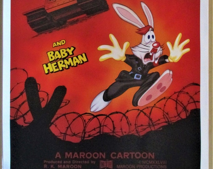 ROGER RABBIT in Herman's Shermans, 1988 Original 27x40