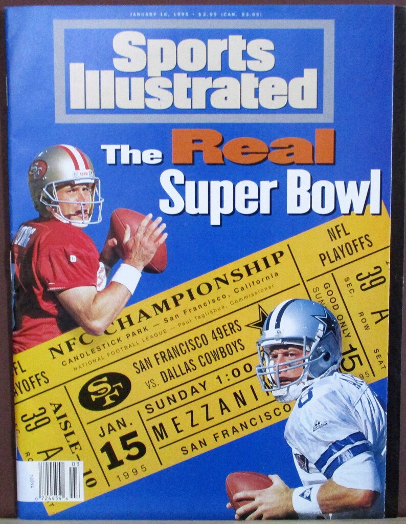Steve Young vs Troy Aikman 1161995 Sports Illustrated The Real Superbowl NFC Championship 49ers vs Dallas Cowboys Football