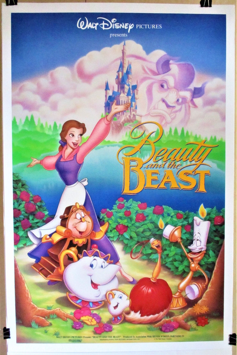 Cinema Film Decor Vintage Disney 1991 Original Ds One Sheet Movie Poster 27x40 Beauty And The Beast Prints Art Collectibles Lifepharmafze Com