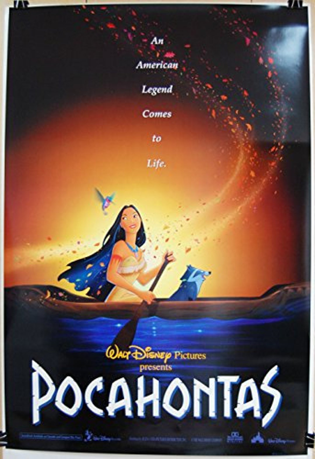 1995 POCAHONTAS Original Double Sided Movie Poster DISNEY Etsy