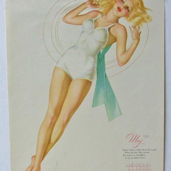 Pin up Girl Calendar Etsy