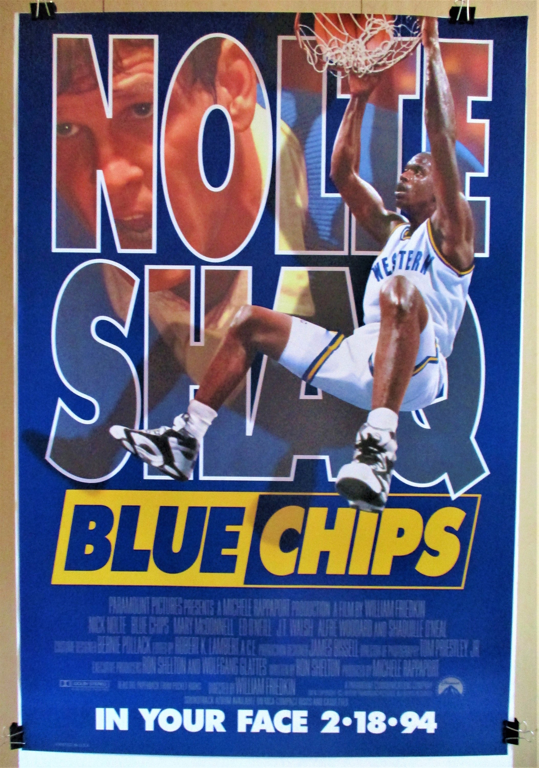 94年 シャキールオニール ペニーハーダウェイ BLUE CHIPS ポスター