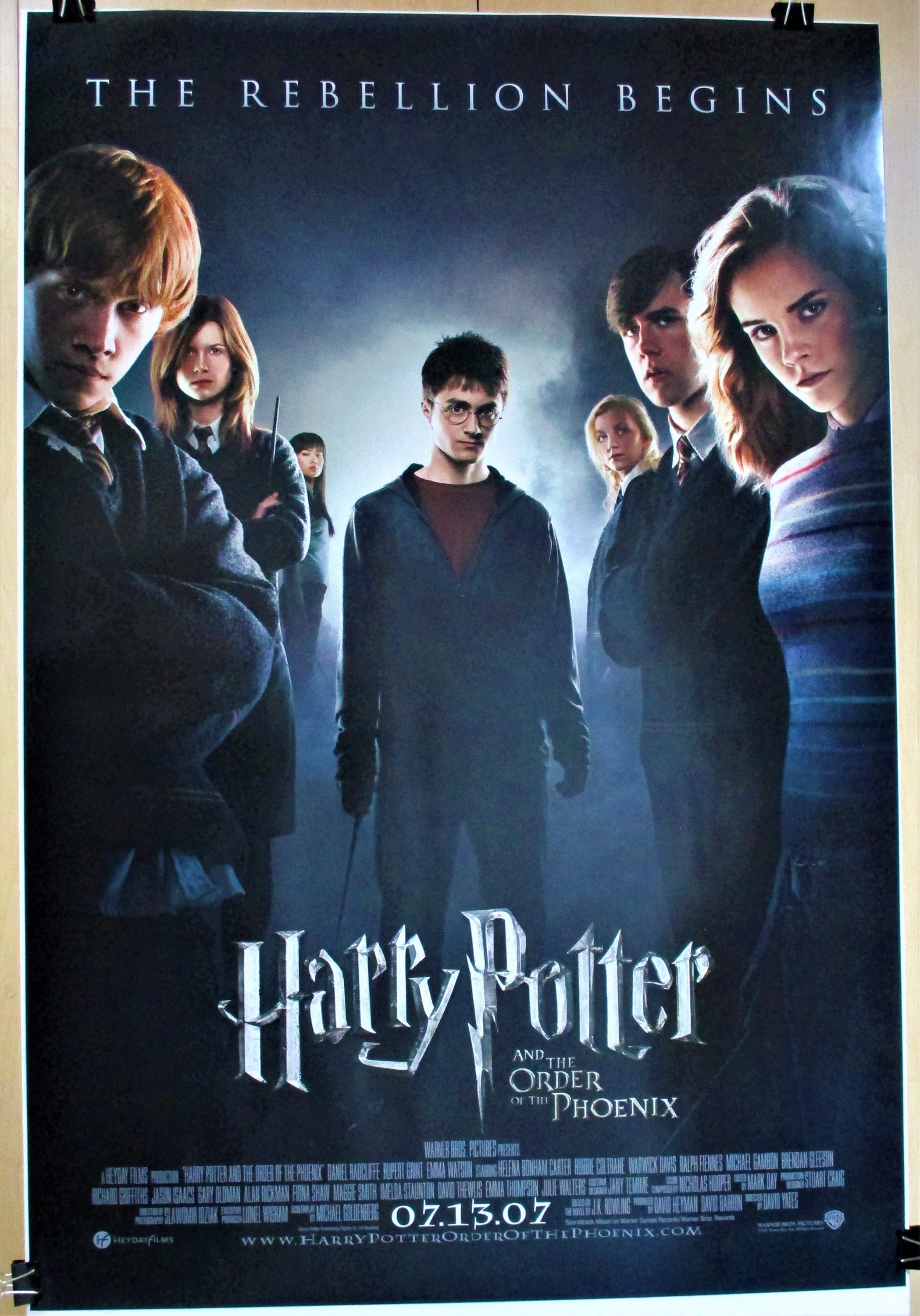 HARRY POTTER and the Order of the Phoenix, Original Rolled 27 X 40 Movie  Poster, Daniel Radcliffe, Emma Watson, Rupert Grint, Cinema Decor