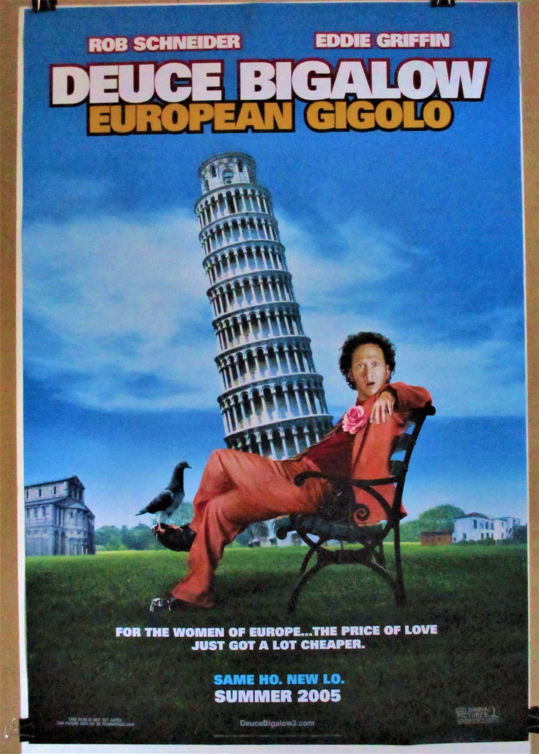 DEUCE BIGALOW - European Gigolo, Original One Sheet Movie DEUCE BIGALOW - European Gigolo, Original One Sheet Movie
