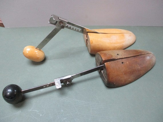 Vintage Wooden Shoe Forms Two Shoe Trees One Gem Fo Gem