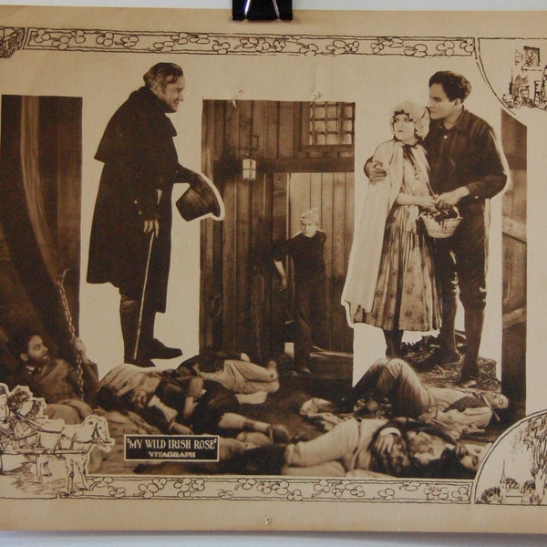 1922 My Wild Irish Rose, Silent Movie Posters,  Lot of 6 Original Lobby Cards, Vitagraph, Collectible, Vintage Cinema Film Decor