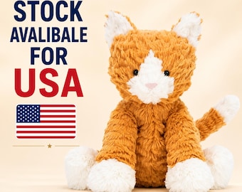 Jellycat Fuddlewuddle Ginger Cat Plush 20cm, Soft Orange Kitten Stuffed Animal
