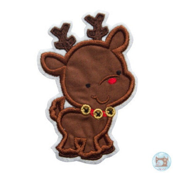 Items similar to patch REINDEER RUDOLPH applique Embroidered iron on