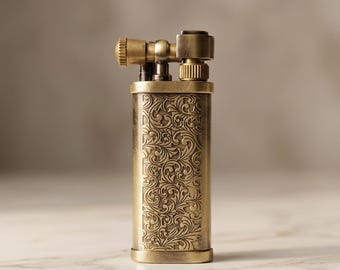 Retro Vintage Lighter, Refillable Classic Smoking Accessory, Special Gift for Men and Collectors
