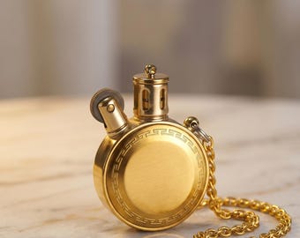 Vintage Gold Jewelry Lighter – Retro Pendant Style, Man Cave Decor Gift