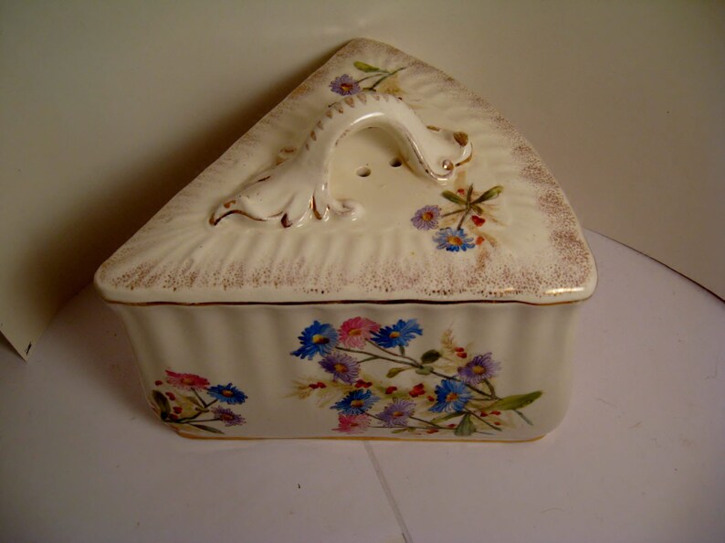 Vintage Cheese Keeper Hand Painted Cheese Keeper Etsy
