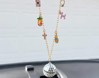 Breloque personnalisée pour rétroviseur | Accessoire de voiture personnalisé avec charms