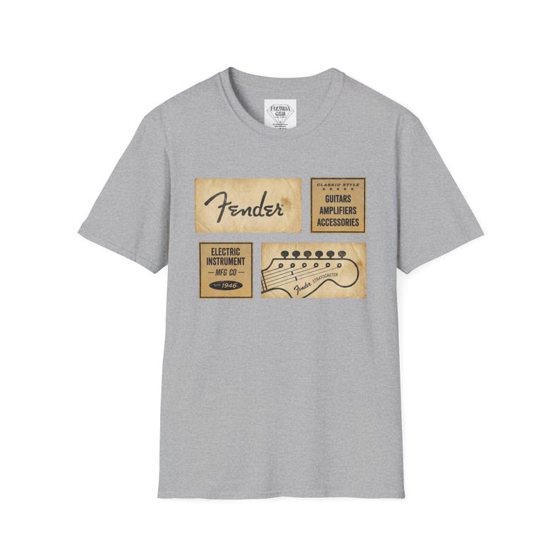 Fender Vintage Ads T-Shirt | Guitar Amp Accessories Graphic image 3