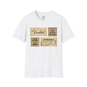 Fender Vintage Ads T-Shirt | Guitar Amp Accessories Graphic image 1