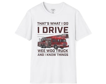 Fire Truck Driver T-Shirt | Wee Woo Truck Graphic Tee