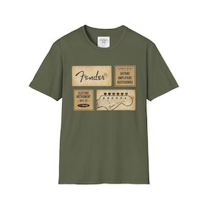 Fender Vintage Ads T-Shirt | Guitar Amp Accessories Graphic image 4