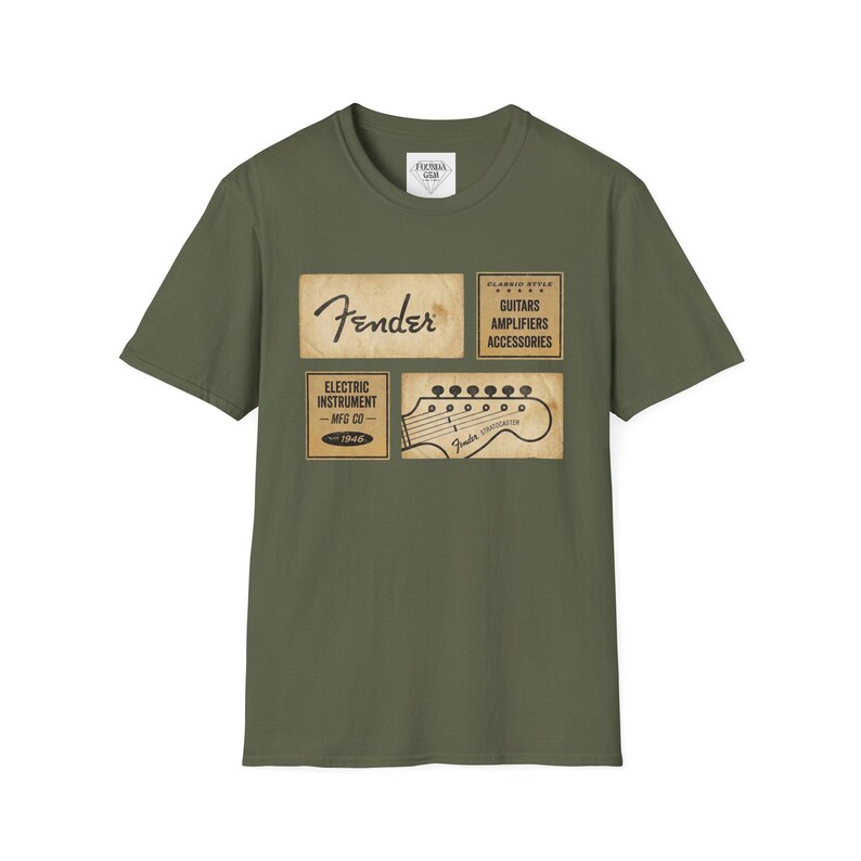 Fender Vintage Ads T-Shirt | Guitar Amp Accessories Graphic image 4