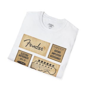 Fender Vintage Ads T-Shirt | Guitar Amp Accessories Graphic image 11