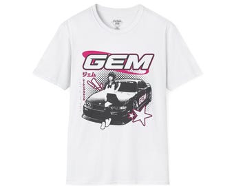 GEM Retro JDM Car Graphic Tee | Anime Girl Racing Shirt