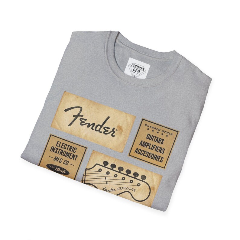 Fender Vintage Ads T-Shirt | Guitar Amp Accessories Graphic image 13