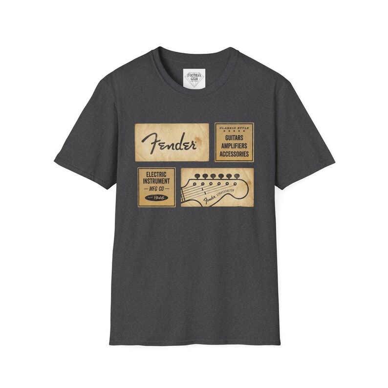 Fender Vintage Ads T-Shirt | Guitar Amp Accessories Graphic image 5