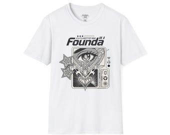 graphic T-Shirt | Retro sci-fi illustration, monochrome