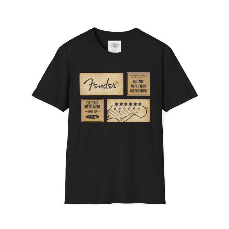 Fender Vintage Ads T-Shirt | Guitar Amp Accessories Graphic image 2