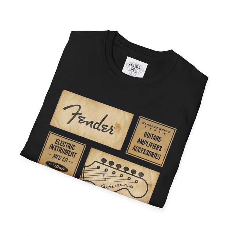 Fender Vintage Ads T-Shirt | Guitar Amp Accessories Graphic image 12