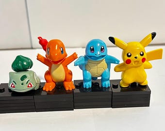Pocket poke monsters starters pikachu bulbasaur charmander squirtle mini figures