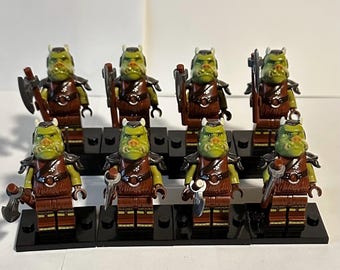 8 jabbas guards gamorrean guard Green pigs Space wars elite figures toys blocks mini