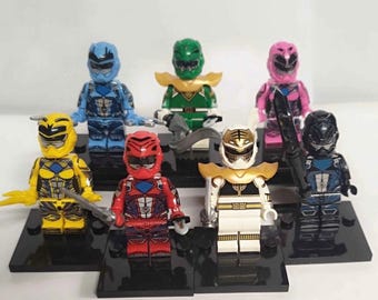 7pcs power ranger building block figures lot