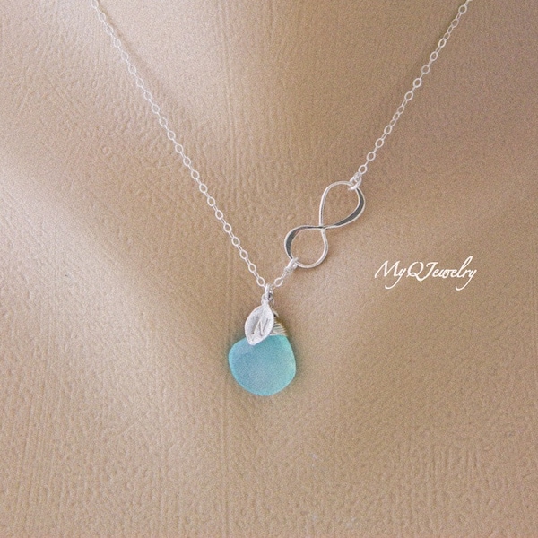 Personalized Bridesmaid Necklace with birthstone, Jewelry Gift for Her, Infinity Necklace, Best Friend, Mother Day Gift, for New Mom