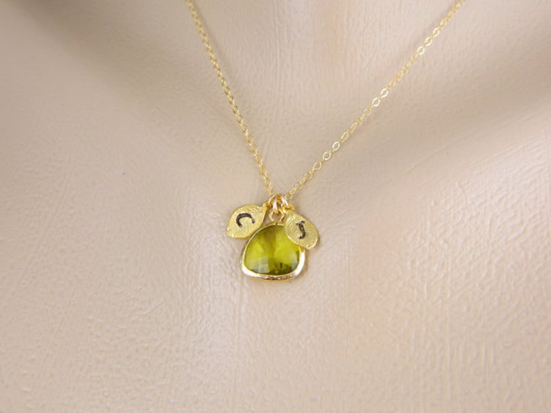 Personalized Two Initial Necklace Monogram Charm Necklace Etsy