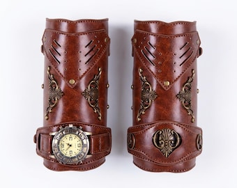 Leather Bracers,Handmade Leather Arm Guards,LARP,Ren Fair,Viking Bracers, Cosplay,