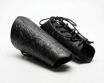 Handmade Leather Arm Guards ,LARP,Ren Fair,Viking Bracers, Cosplay