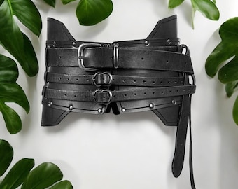 Viking printed belt Viking wide leather loop belt, Viking Celtic belt, leather belt,Pirate Belt, Viking clothing accessories,
