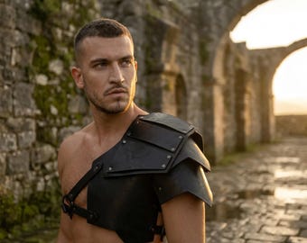 Men's Medieval Armor, Leather Armor, Larp Armor, Chest Armor ,Sca ,Larp Cosplay Ctlothes , Shoulder Armor