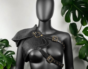 SCA Leather Shoulders, Ren Faire Accessories ,Leather Armor, Medieval Armband, Larp Cosplay Armour